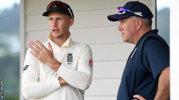 Joe Root and England coach Chris Silverwood