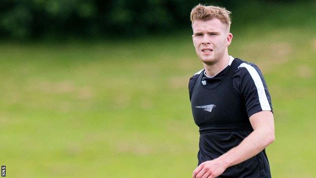 Chris Cadden during pre-season training with Motherwell