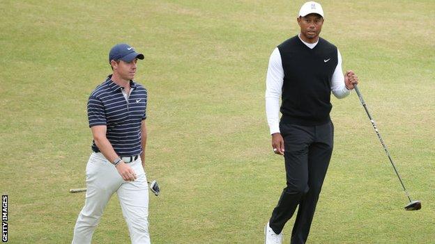 Tiger Woods and Rory McIlroy