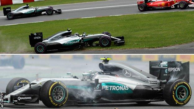 Nico Rosberg's incidents at the Canadian Grand Prix