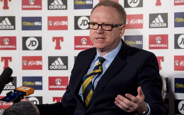 Scotland manager Alex McLeish