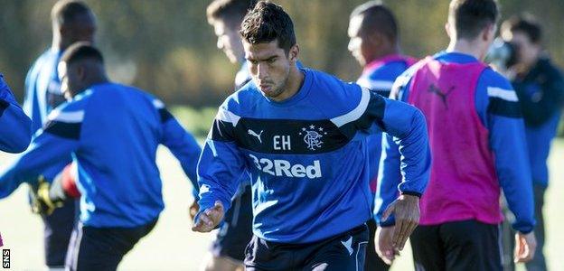 Rangers striker Eduardo Herrera