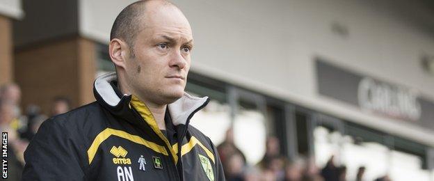 Norwich City manager Alex Neil