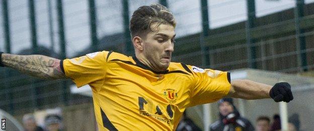 Ryan Finnie in action for Annan Athletic