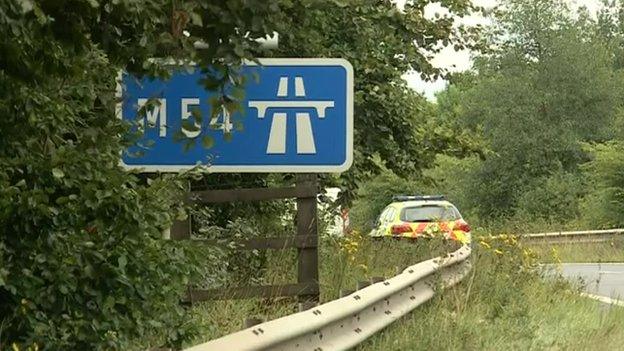 M54 Junction 4 roundabout