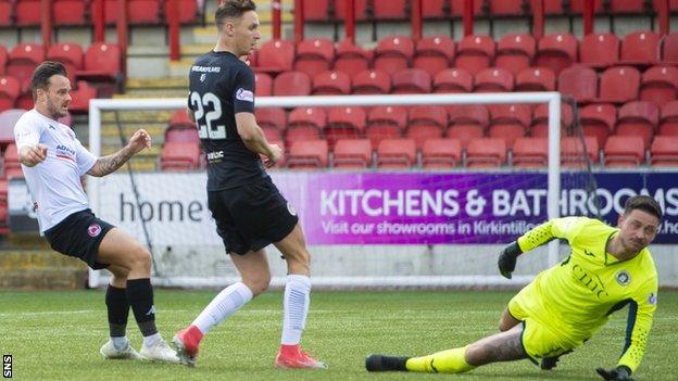 Clyde's Ally Love scores against Edinburgh City