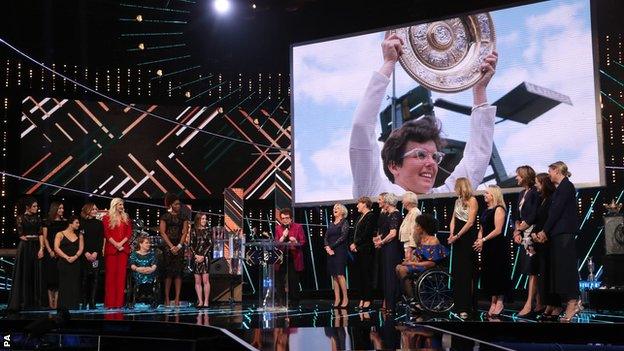 Billie Jean King at BBC Sports Personality of the Year