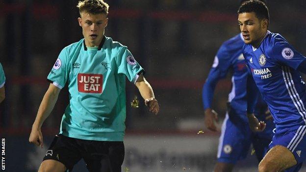 Calum Macdonald (left) in action for Derby