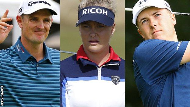 Justin Rose Charley Hull and Jordan Spieth