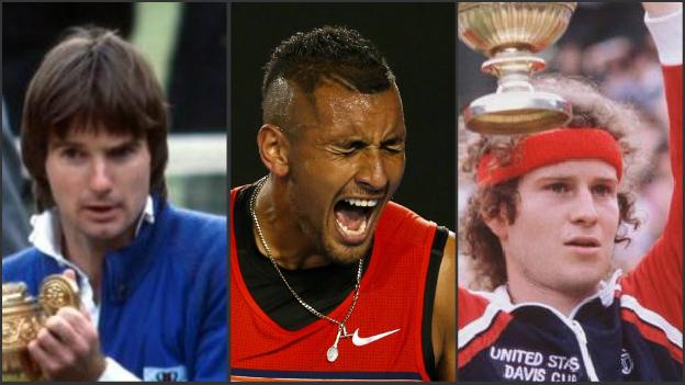 Jimmy Connors, Nick Kyrgios, John McEnroe