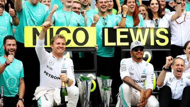 Nico Rosberg and Lewis Hamilton