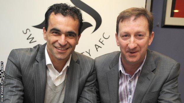 Roberto Martinez and Huw Jenkins