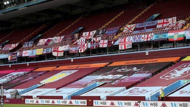 Banners at Villa Park