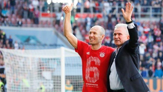 Arjen Robben and Jupp Heynckes