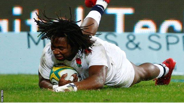 Marland Yarde scores for England