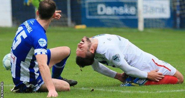 Stephen O'Donnell was booked after fouling Andrew Waterworth just outside the penalty area