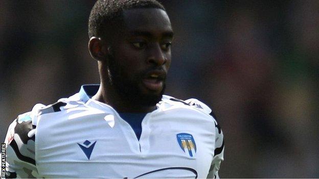 Kane Vincent-Young in action for Colchester