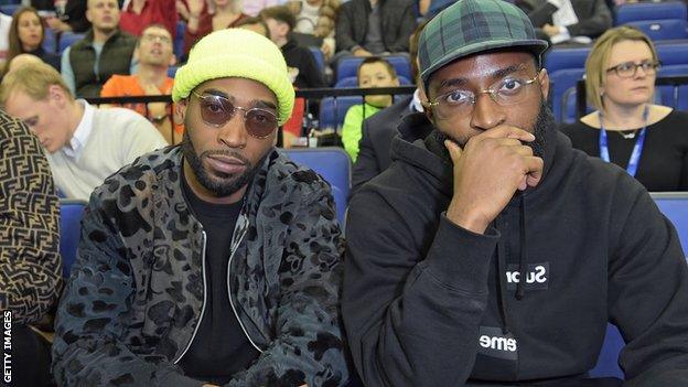 British rapper Tinie Tempah (left)