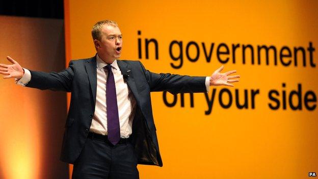 Tim Farron speaking at the 2012 Lib Dem party conference