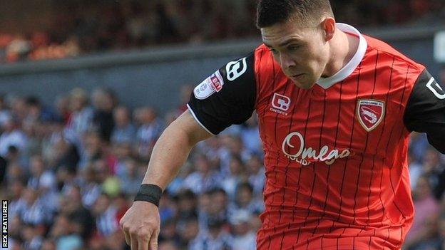 Jack Dunn in action for Morecambe