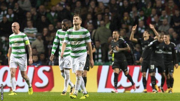 Celtic were 3-0 down at half time in Glasgow