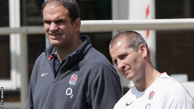 Martin Johnson and Stuart Lancaster