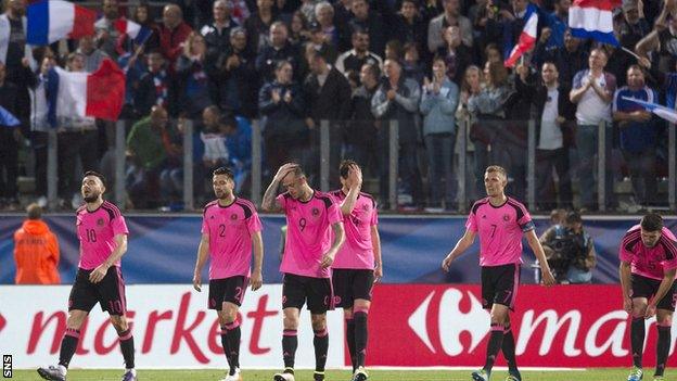 The Scotland players were outclassed at times by an impressive French team