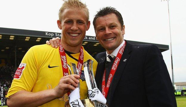 Kasper Schmeichel (left) and Steve Cotterill