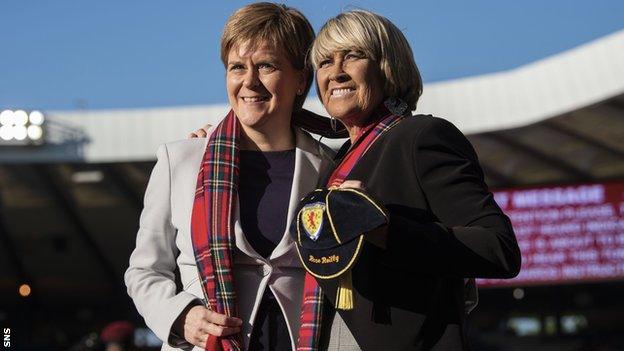 Nicola Sturgeon and Rose Reilly