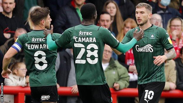 Danny Mayor scores for Plymouth Argyle