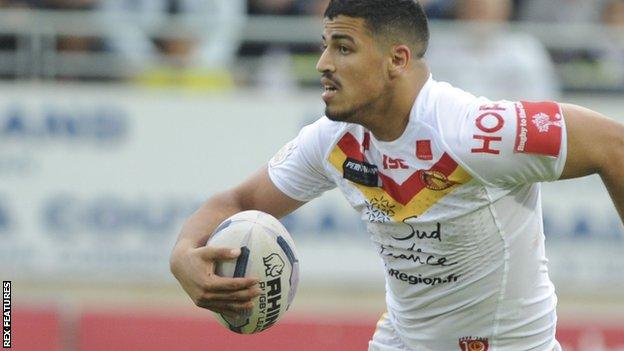 Fouad Yaha in action for Catalans Dragons