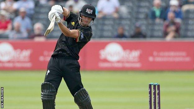 Gloucestershire opener Ben Charlesworth's previous highest score in either Championship or List A cricket was 87