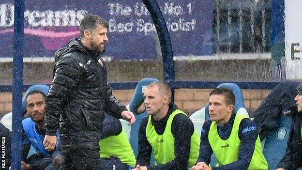 Stephen Robinson was sent off after Wycombe's Joe Jacobson scored direct from a corner in Morecambe's 4-3 defeat at Adams Park on Saturday