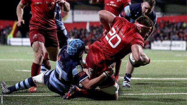 CJ Stander scores Munster's third try