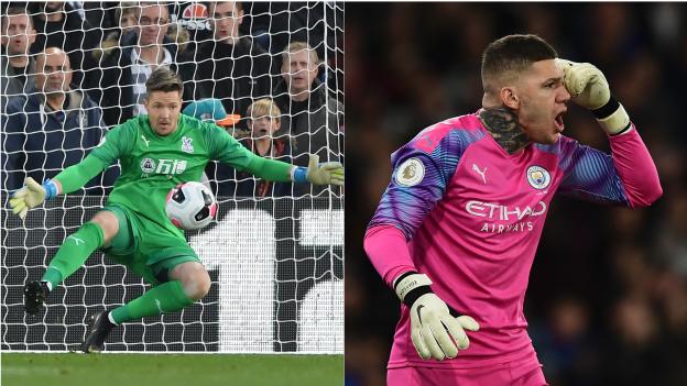 Wayne Hennessey and Ederson