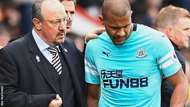 Rafael Benitez (left) and Salomon Rondon