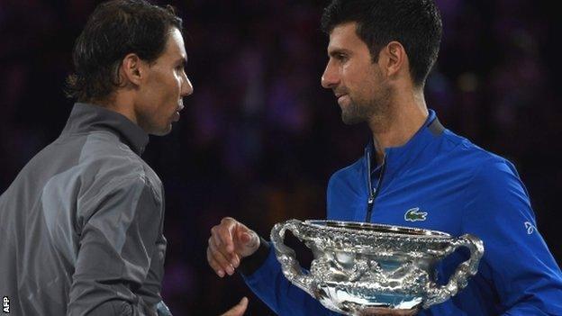 Rafael Nadal and Novak Djokovic