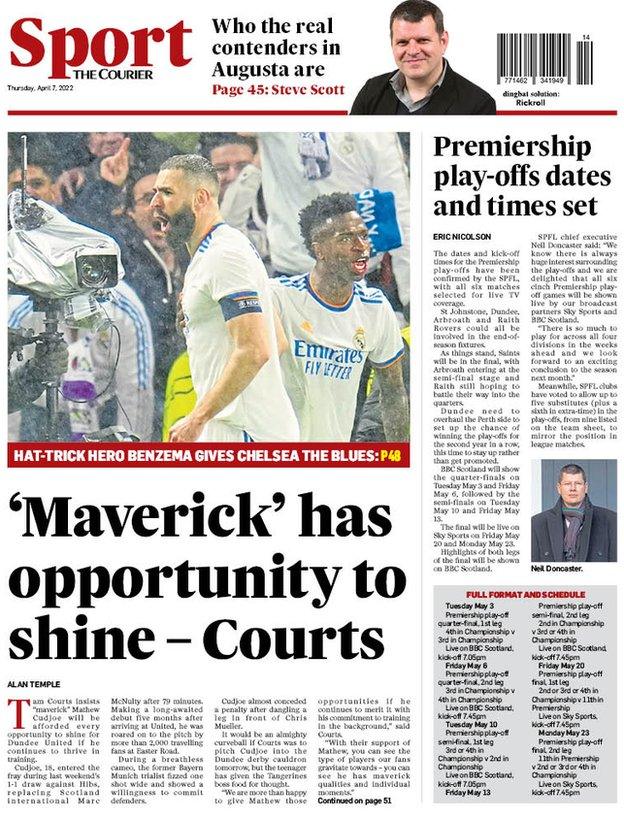 The Courier back page