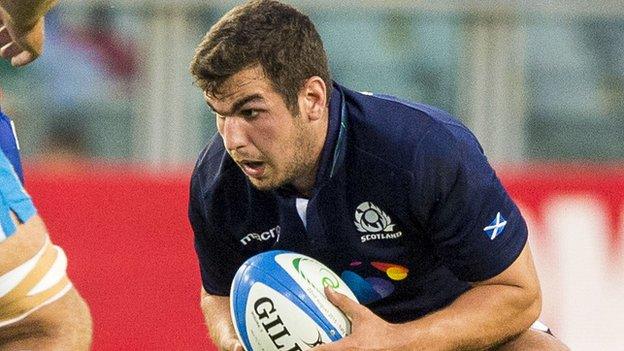 Stuart McInally in action for Scotland