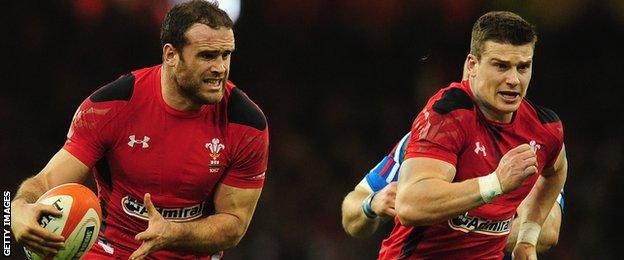 Jamie Roberts (left) and Scott Williams in action together for Wales