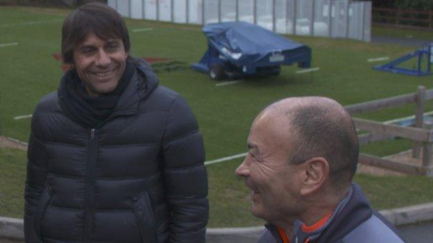 Antonio Conte and Eddie Jones