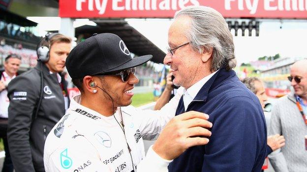 Mansour Ojjeh and Lewis Hamilton