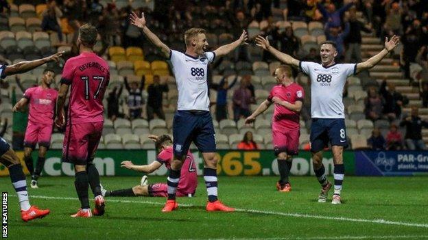 Preston celebrate Doyle's late winner