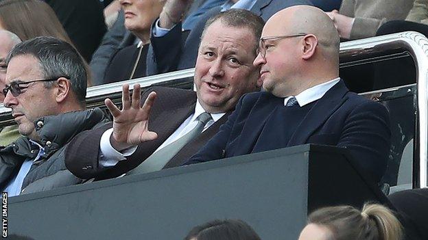 Newcastle United owner Mike Ashley pictured watching a match at St James' Park