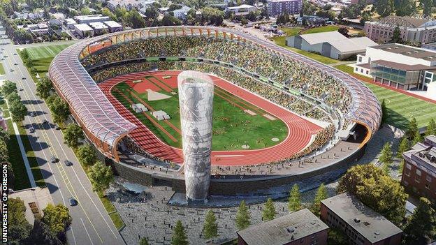 Hayward Field in Eugene, Oregon