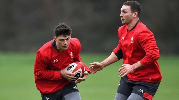 Louis Rees-Zammit and George North