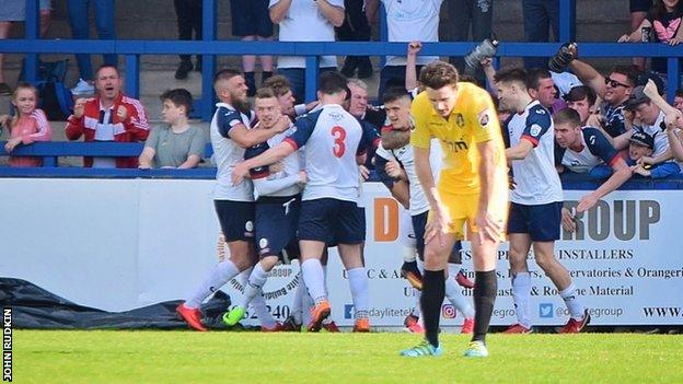 Gainsborough were brought to their knees by Telford fighting back from two down to win 3-2