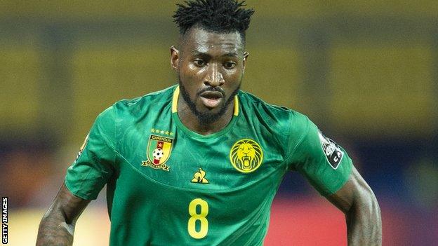 Andre-Frank Zambo Anguissa in action for Cameroon