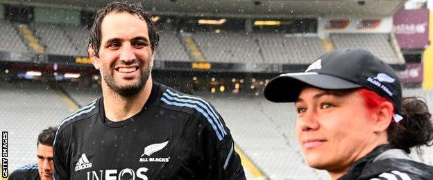 Sam Whitelock and Ruby Tui