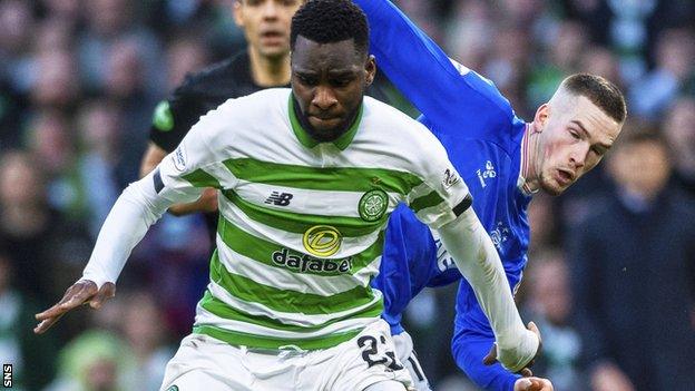 Celtic striker Odsonne Edouard and Rangers winger Ryan Kent